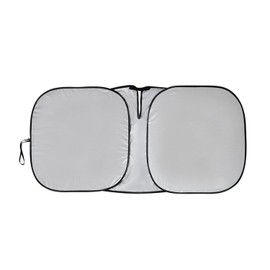 SEIWA Sunshade Pop-Up Sunshade S Size IMP242, Size 51" (47" to 51") x 23.6", Front Use, UV Cut, Compact Storage, Handle Cover Double-Use Storage Bag Included, Dash Cam Compatible, Car Accessories, For