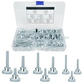 Knurled Thumb Screws, M4*12/25/40 | M5*12/25/40 | M6*12/25/40 High Knurled Thumb Screws, Tripod Screw, Zinc Alloy Clamping Screw, Flat Knurled Thumb Screws, Knurled Hand Screw for Household Appliances