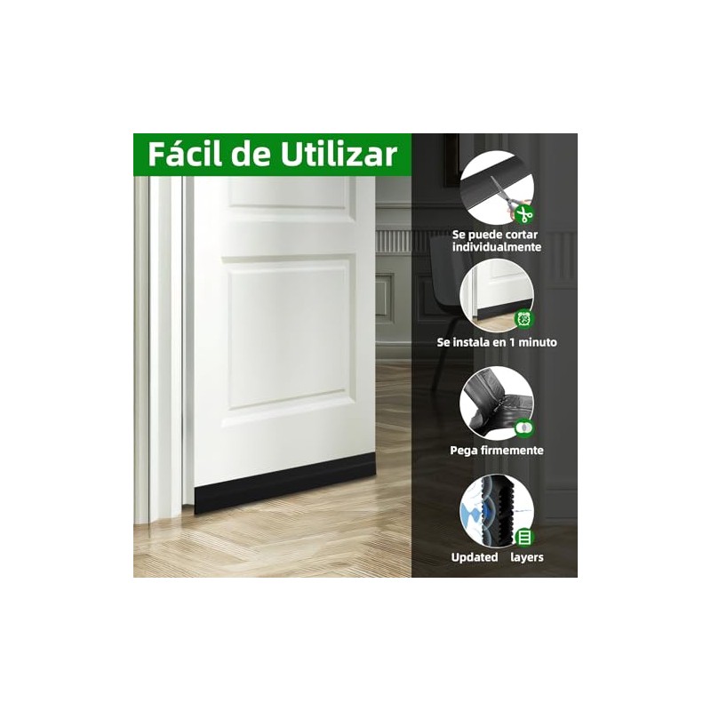 Guardapolvo para Puerta, 3M Cubre Polvo Puerta de 3 Capas,