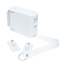 A-ITEM Indoor Clothes Drying Wire, Load Capacity 44.1 lbs (20 kg), 4.8 ft (4 m), Rope, Laundry Dryer, Extendable, Locking Function, 180 Degree Rotation, White, Black