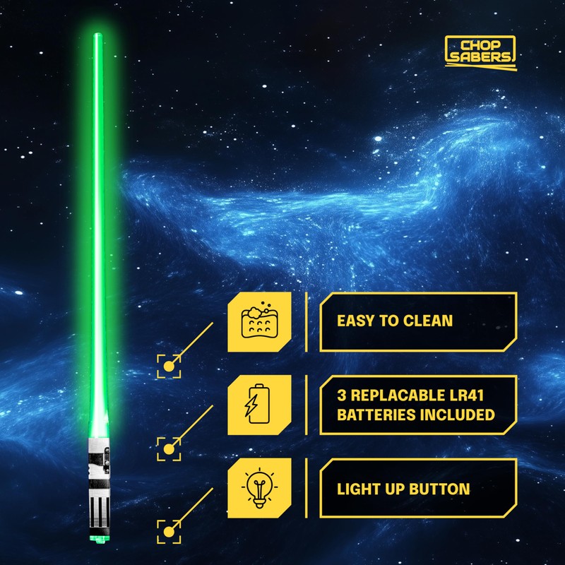 Chop Sabers Light Up Lightsaber Chopsticks, Green Pair