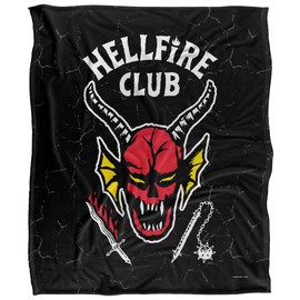 Stranger Things HELLFIRE CLUB LOGO Silky Touch Super Soft Throw Blanket 152 x 127 cm