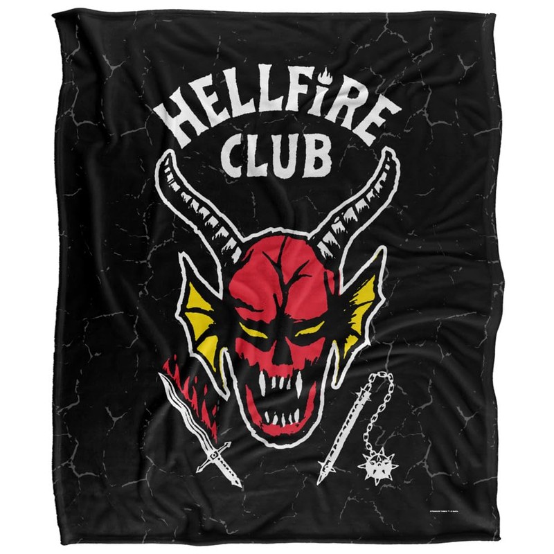 Stranger Things HELLFIRE CLUB LOGO Silky Touch Super Soft Throw