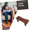 minkissy 1pc Solid Wood Pillow Meditation Bench Head Support Cushion