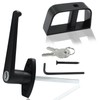 Luomorgo Shed Door Latch L-Handle Lock Kit with 2 Keys,
