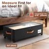 Eastherry Under Bed Storage Containers with Wheels, 9.5 inches Higher