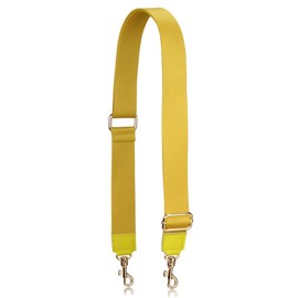 Allzedream Thick Purse Strap Wide Adjustable Replacement Crossbody Bag Handbag (Yellow-Leather tip)
