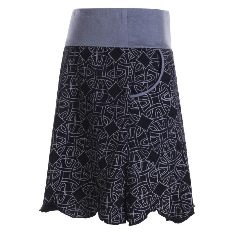 Vishes Alternative Bekleidung - Damen asymmetrischer Mini-Rock 100% Baumwolle geometrisches