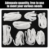 CVDYWDJIE 4 Pairs White Plush Shoelaces, Cute Sneaker Laces, Soft