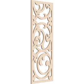 23 3/8"W x 59 3/8"H x 3/8"T Pittsford Decorative Fretwork Wood Wall Panels, Red Oak