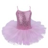 JanJean Kids Girls Sequined Camisole Ballet Dress Leotard Skirt Ballerina