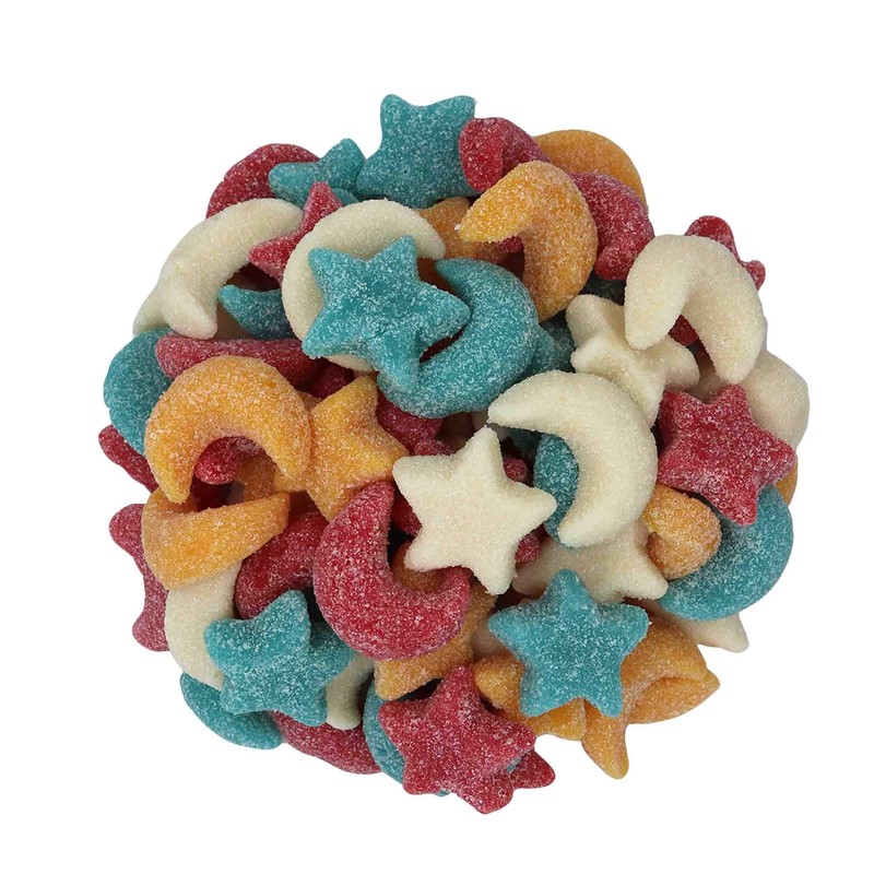 FirstChoiceCandy Gummy Glittery Sour Stars and Moons (5 LB)