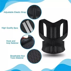 남성 여성 조정 가능한 자세 교정기 코르셋 백 브레이스 벨트 요추 지원 스트레이트 통기성 S-XXXL [L] Adjustable Posture Corrector Corset Back Brace Belt Lumbar Support Straight Breathable S-XXXL [L] for Men and Women