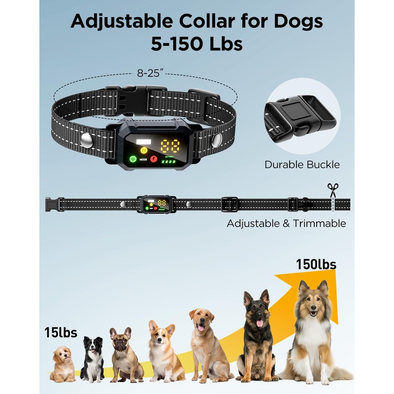 BLACKDOG Military Dog Shock Collar - 4200ft Dog Training Collar