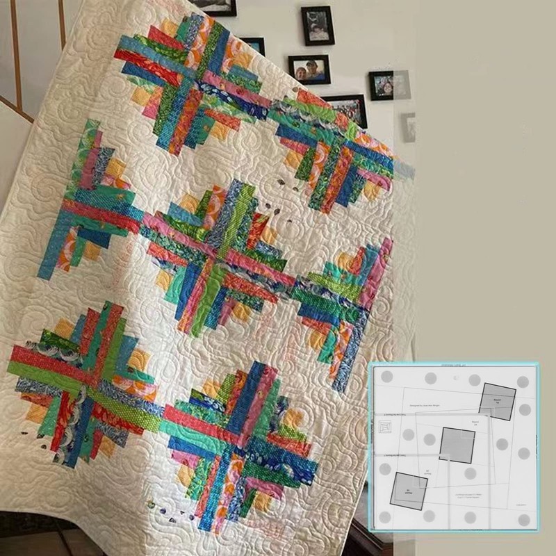 Quilting Ruler, Creative Grids Log Cabin Trim Tool, Easy to