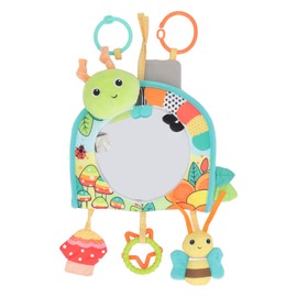 Infant Car Toy with Mirror Enhances Sensory Fine Motor Skills Soft Fabric Rear Facing Mirror Car Toy for Newborns Type 3