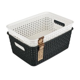 My Style Rectangular Basket-Y No.3 (approx. 26.5x20xH10.5cm) White 2ea