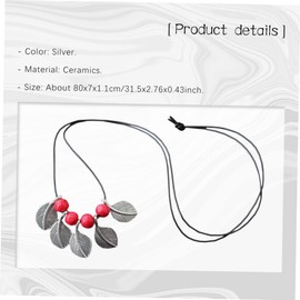 LIFKOME Ceramic Floral Leaves Pendant Necklace for Women Ethnic Style Jewelry Elegant Neck Accessory for Casual to Formal Occasions present for Wife and Friends