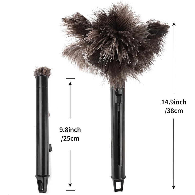 Casadores de Plumas, Plumas Reutilizables Marrones Mini Mini Duster con,
