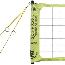 Park & Sun Sports Tournament Flex 1000: Portable Outdoor Volleyball Net System, Yellow