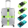 Jortmrd Pack of 4 Suitcase Straps with Combination Lock Suitcase