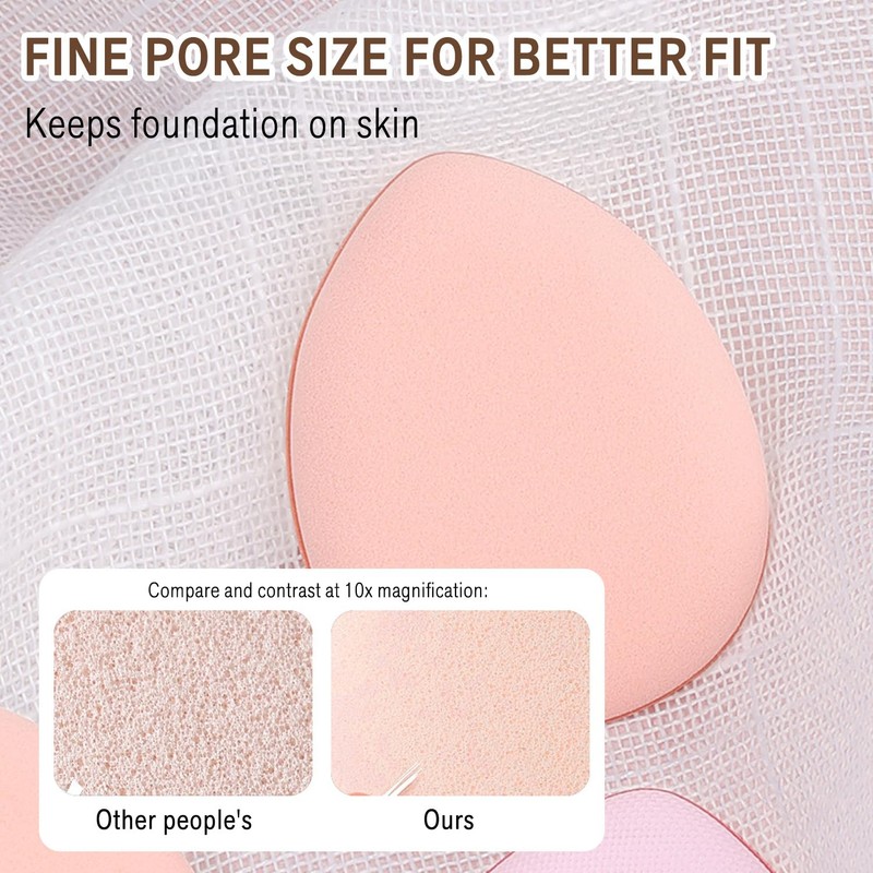 TORMEN Mini Triangle Makeup Sponges, Latex-Free Blender, 6 Pcs