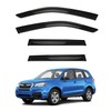 LQQDP 4pcs Front+Rear Smoke Tint Sun/Rain Guard Outside Mount Tape-On