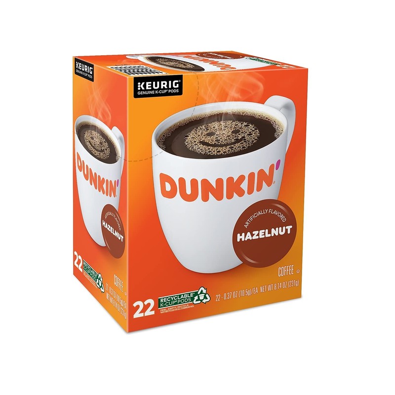 Dunkin' Donuts 2518071 Hazelnut Coffee K-Cup Pods Medium Roast 24/Box