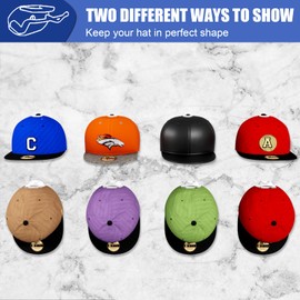 Niunuerga 24 Pack Adhesive Hat Hooks for Wall, Strong Hat Rack for Baseball Caps, Hat Organizer Display for Home Decor, Hat Hold Hanger for Wall, Door, Closet, No Drilling - USA Patented (White)