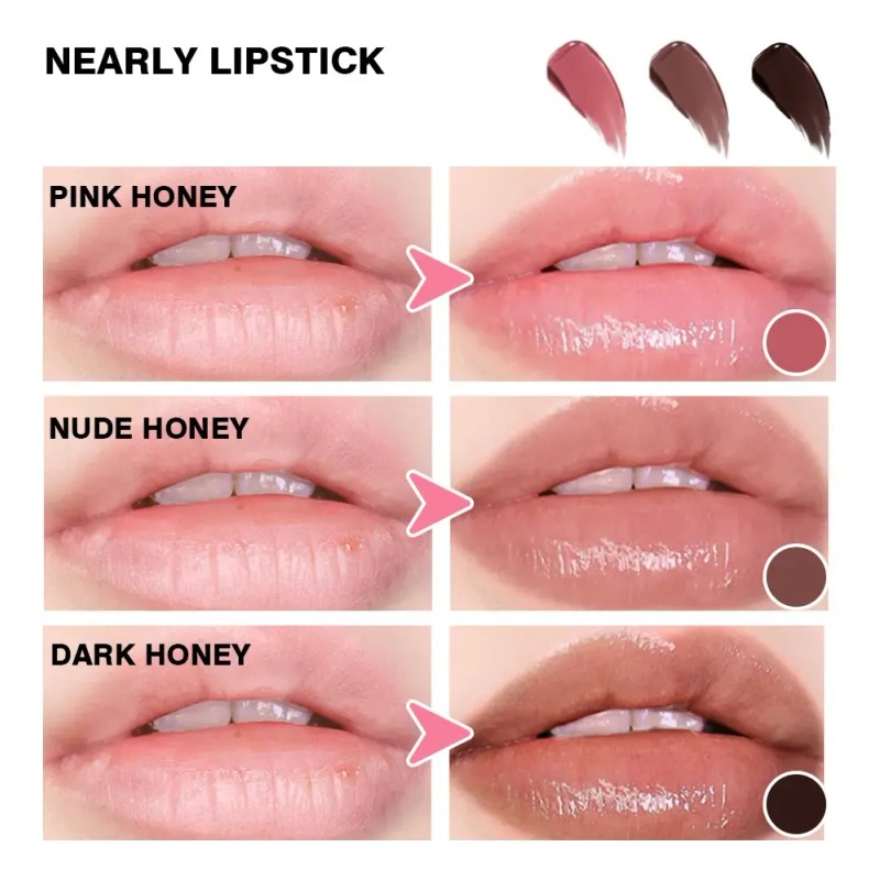 Set De Pintalabios Nearliy: Bálsamo Labial Hidratante Con Br
