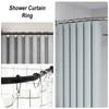 Rustproof Shower Curtain Ring Hooks, 24 Pcs Stainless Steel Double