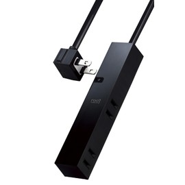 Elecom AVT-D3-2425BK Power Strip Showing Interior Roo't 4 Outlet 6.5 ft (2.5 m) Black