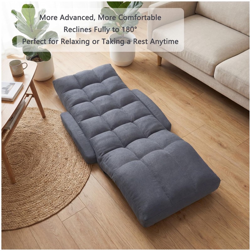 FLOGUOR Adjustable Floor Gaming Chair for Adults with Armrests &