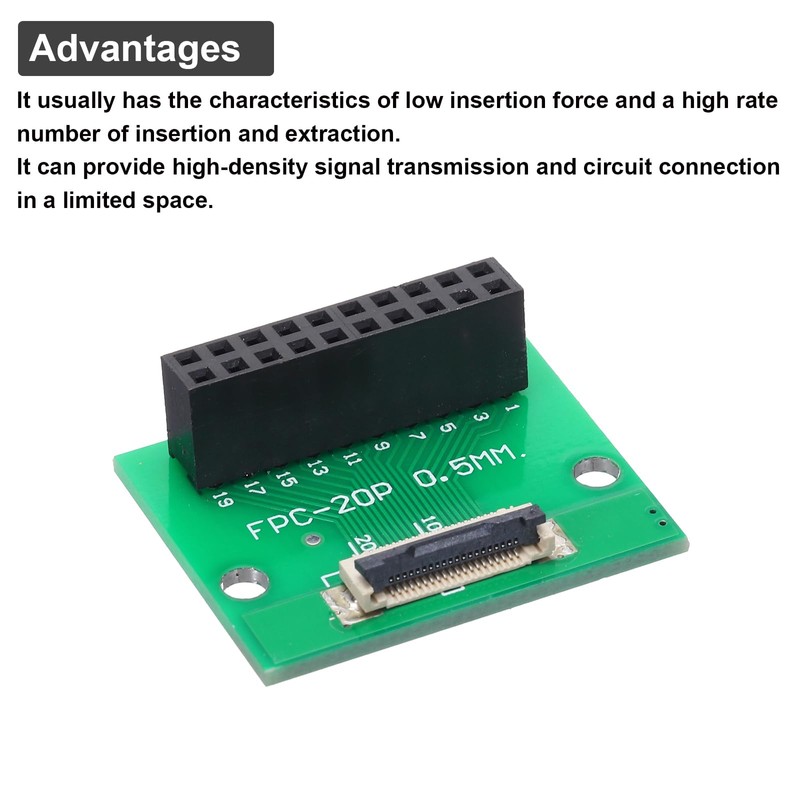 sourcing map 4pcs FFC FPC Connector Board 20 Pins 0.5mm