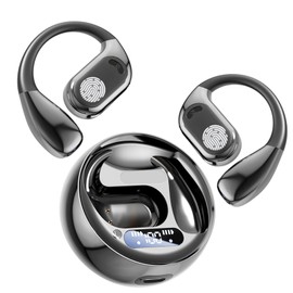 Haiseire AI Languages Translator Earbuds,Translation Earbuds Real Time,Audifonos Traductores Inglés español,Translating Headphones Bone Conduction,Bluetooth Translation Earbuds,M76 Black