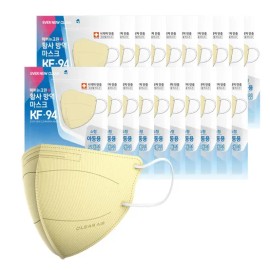 Rivens 에버뉴크린 KF-94 새부리형 황사방역 마스크 소형/베이지 100입(5개입 x 20개) Evernew Clean KF-94 Duckbill Yellow Dust Protective Mask Small/Beige 100 Units (5 Packs x 20)