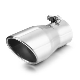 A-KARCK Exhaust Tip 2.5" Inlet to 3.5" Outlet, 7" Overall Length Polishing Bolt On Exhaust Tailpipe Tip Protect Tailpipe