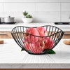 MAHIONG 2 PCS Fruit Bowl, Wire Fruit Bowls, Large Black