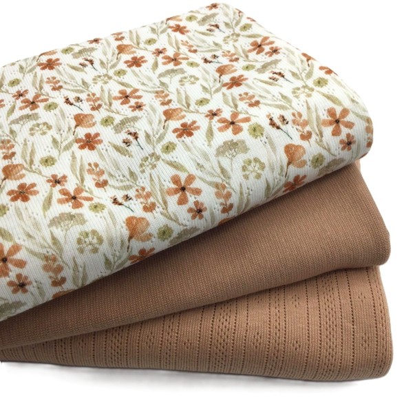 Jersey Package Ajour Jersey | Perforated Knit Jersey | Floral