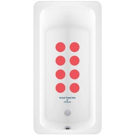 Kahuna Grip Bathtub Bath and Shower 4" Circle Non-Slip Traction Treads (Red)