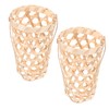 Mipcase 2Pcs Bamboo Woven Hanging Flower Planter Baskets with Burlap
