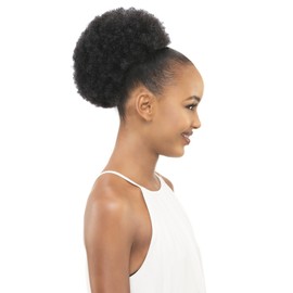 Runway Pocket Bun Ponytail Color 51 - Vivica Fox Wigs 10" Afro Synthetic Hair Extension Drawstring Combs Honeycomb Base