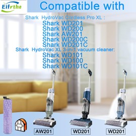 WDB1F2 Replacement Brushroll & Filte Bundle for Shark HydroVac WD101 WD201 WD100 WD200 AW201 WD200C WD201C WD101C AW261 wd160 XL 3-in-1 vacuum cleaner, compare parts WDB1, WDB2, WDFF1, WDFF2, WDB1F2