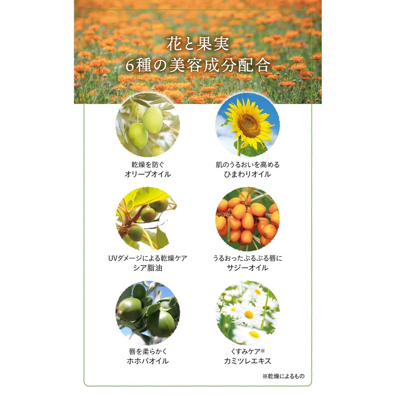 Natural Island Calendula Bouquet Lip Unscented 9.8g Lip Balm Lip