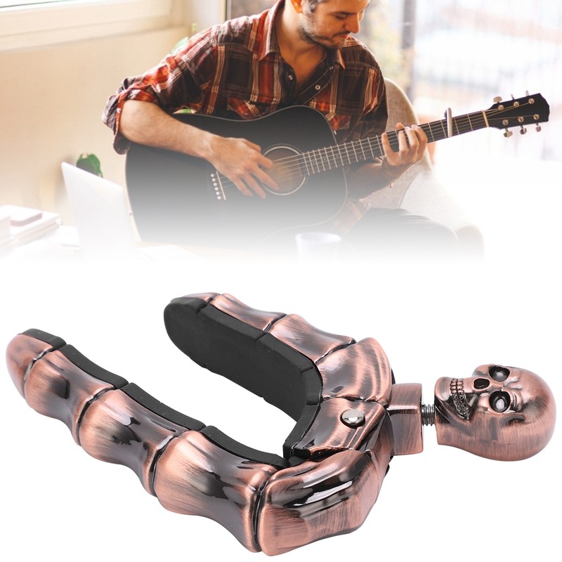 Guitar Capo Ballad Zinc Alloy Silicone Diacritics Skull Musical Instrument