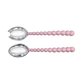 MARIPOSA Pearled Large Pink Salad Servers - #3719P