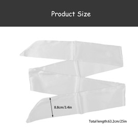 Rumyve 2pcs Silk Satin Eye Mask Silk Eye Mask Soft Blind Fold,Adults Play Home Travel Office Using Role Play(Black&White)