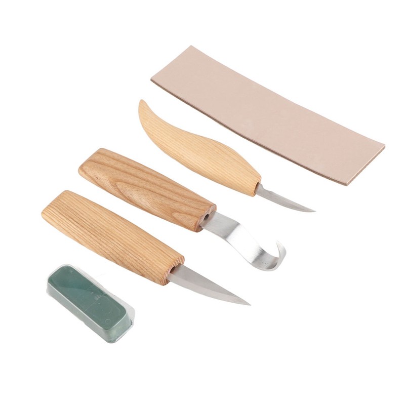 5pcs/set Wood Carving Tools Set Hand Wood Engraving Chisels Knife