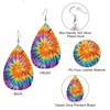 Zokola Colorful Dyed Leather Earrings For Women Friends Teardrop Leaf,