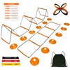 ALPHAWORX All-in-One Agility Ladder Agility Training Equipment Foldable Instant Set-up